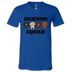 Dachshund Squad Funny Dog Team Pet Gift V-Neck T-Shirt