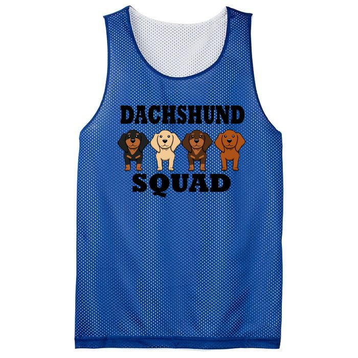 Dachshund Squad Funny Dog Team Pet Gift Mesh Reversible Basketball Jersey Tank