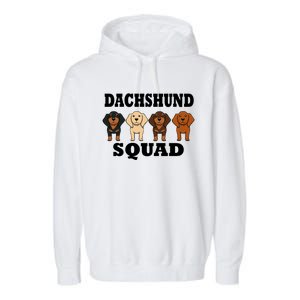 Dachshund Squad Funny Dog Team Pet Gift Garment-Dyed Fleece Hoodie