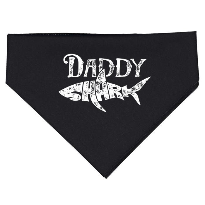 Daddy Shark Fathers Day Gifts Family Matching Dad USA-Made Doggie Bandana