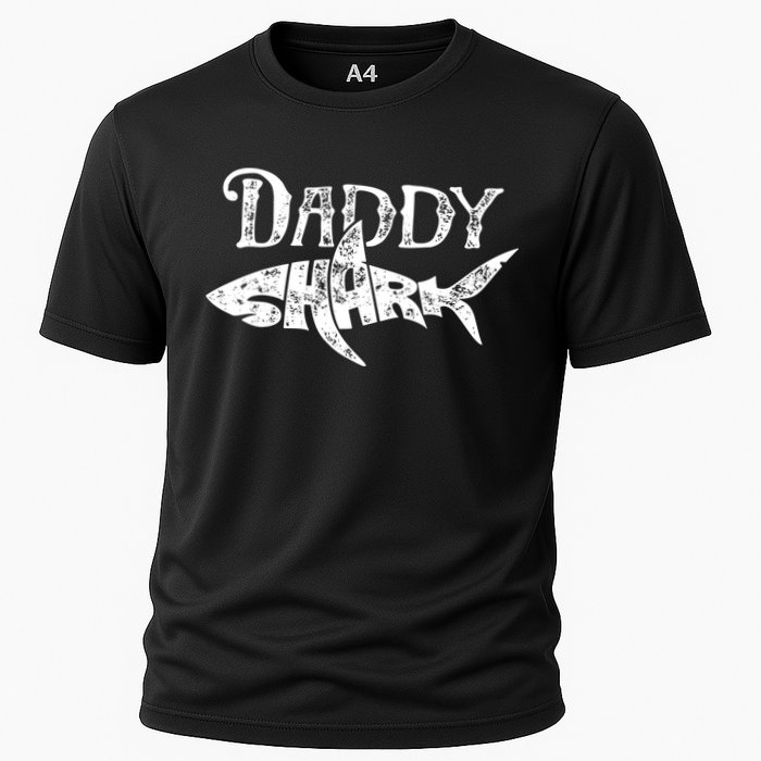 Daddy Shark Fathers Day Gifts Family Matching Dad Cooling Performance Crew T-Shirt