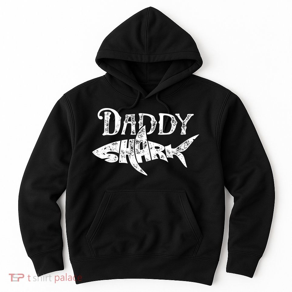 Daddy Shark Fathers Day Gifts Family Matching Dad Hoodie