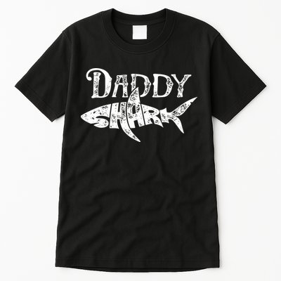 Daddy Shark Fathers Day Gifts Family Matching Dad Tall T-Shirt