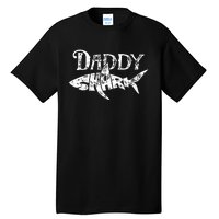 Daddy Shark Fathers Day Gifts Family Matching Dad Tall T-Shirt