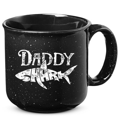 Daddy Shark Fathers Day Gifts Family Matching Dad 15oz Campfire Ceramic Mug