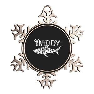 Daddy Shark Fathers Day Gifts Family Matching Dad Metallic Star Ornament