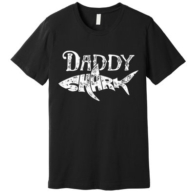 Daddy Shark Fathers Day Gifts Family Matching Dad Premium T-Shirt