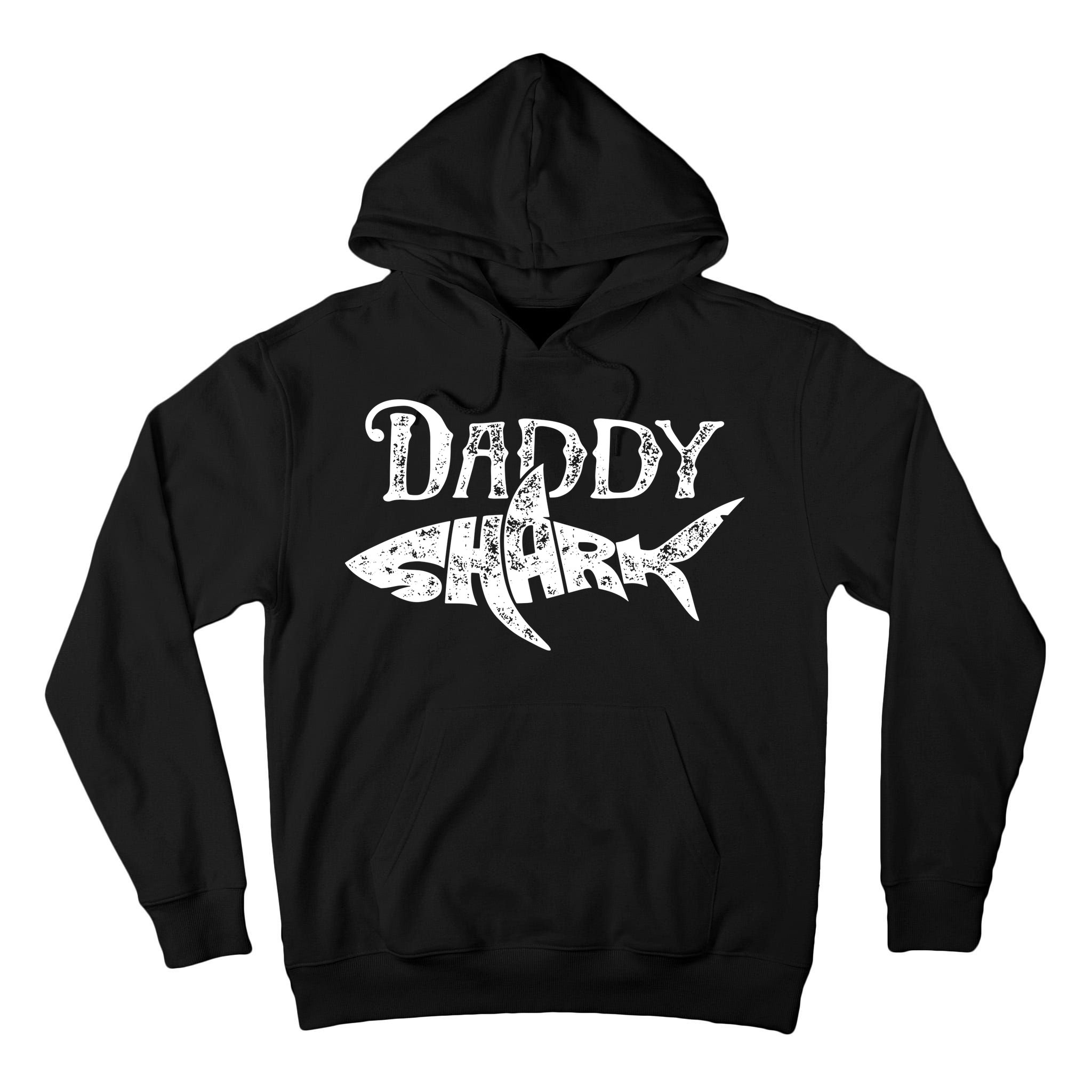 Daddy Shark Fathers Day Gifts Family Matching Dad Tall Hoodie