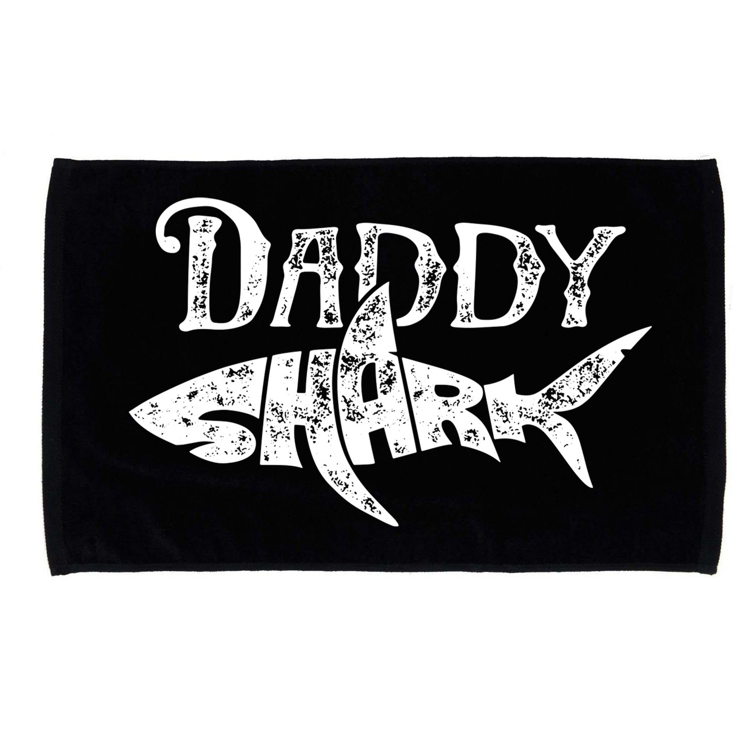 Daddy Shark Fathers Day Gifts Family Matching Dad Microfiber Hand Towel