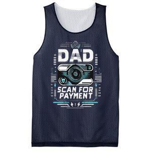 Dad Scan For Payment Father Humor Mesh Reversible Basketball Jersey Tank