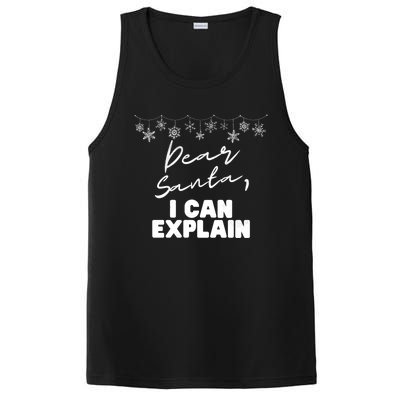 Dear Santa Funny Christmas Holiday Gift Designs Xmas Great Gift PosiCharge Competitor Tank