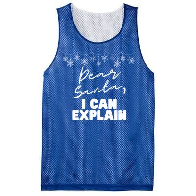 Dear Santa Funny Christmas Holiday Gift Designs Xmas Great Gift Mesh Reversible Basketball Jersey Tank