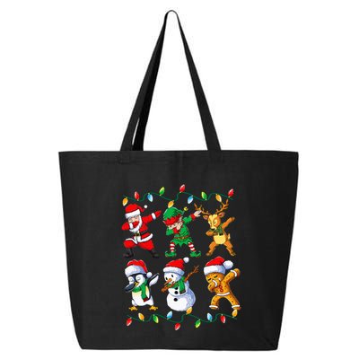 Dabbing Santa Friends Xmas Gifts Kids Girls Christmas 25L Jumbo Tote