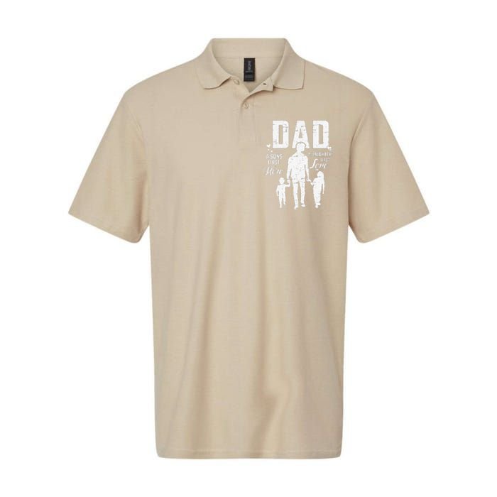 Dad Sons First Hero Daughters Love For Fathers Day Softstyle Adult Sport Polo