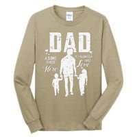 Dad Sons First Hero Daughters Love For Fathers Day Tall Long Sleeve T-Shirt