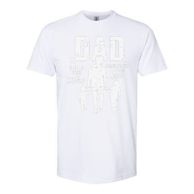 Dad Sons First Hero Daughters Love For Fathers Day Softstyle CVC T-Shirt