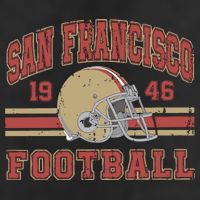 Distressed San Francisco Football 7 Panel Mesh Trucker Snapback Hat