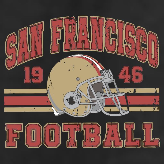Distressed San Francisco Football 7 Panel Mesh Trucker Snapback Hat