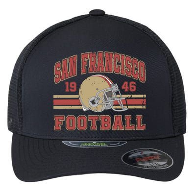 Distressed San Francisco Football Flexfit Unipanel Trucker Cap