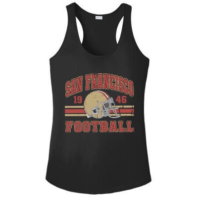 Distressed San Francisco Football Ladies PosiCharge Competitor Racerback Tank