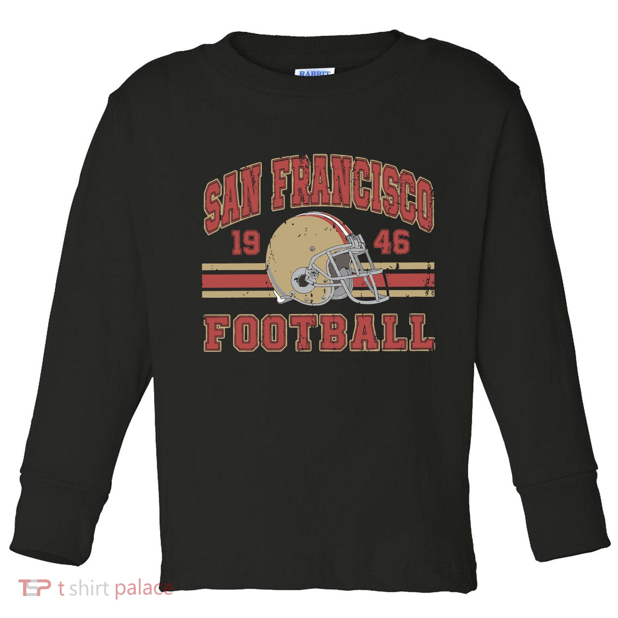 Distressed San Francisco Football Toddler Long Sleeve Shirt