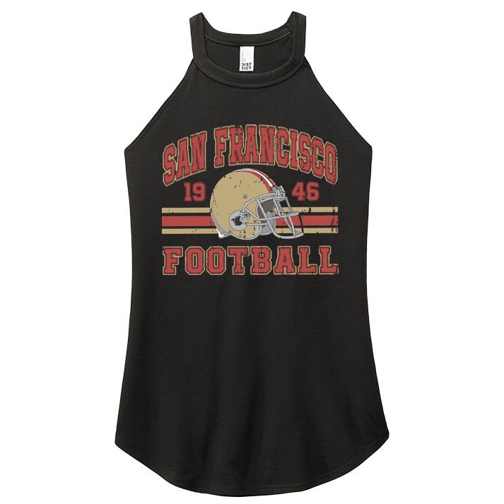 Distressed San Francisco Football Women's Perfect Tri Rocker Tank