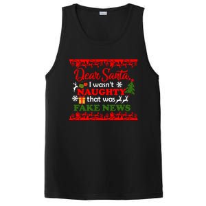 Dear Santa Fake News Trump Christmas Xmas Gift Dults Gift PosiCharge Competitor Tank