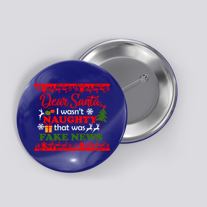 Dear Santa Fake News Trump Christmas Xmas Gift Dults Gift Button