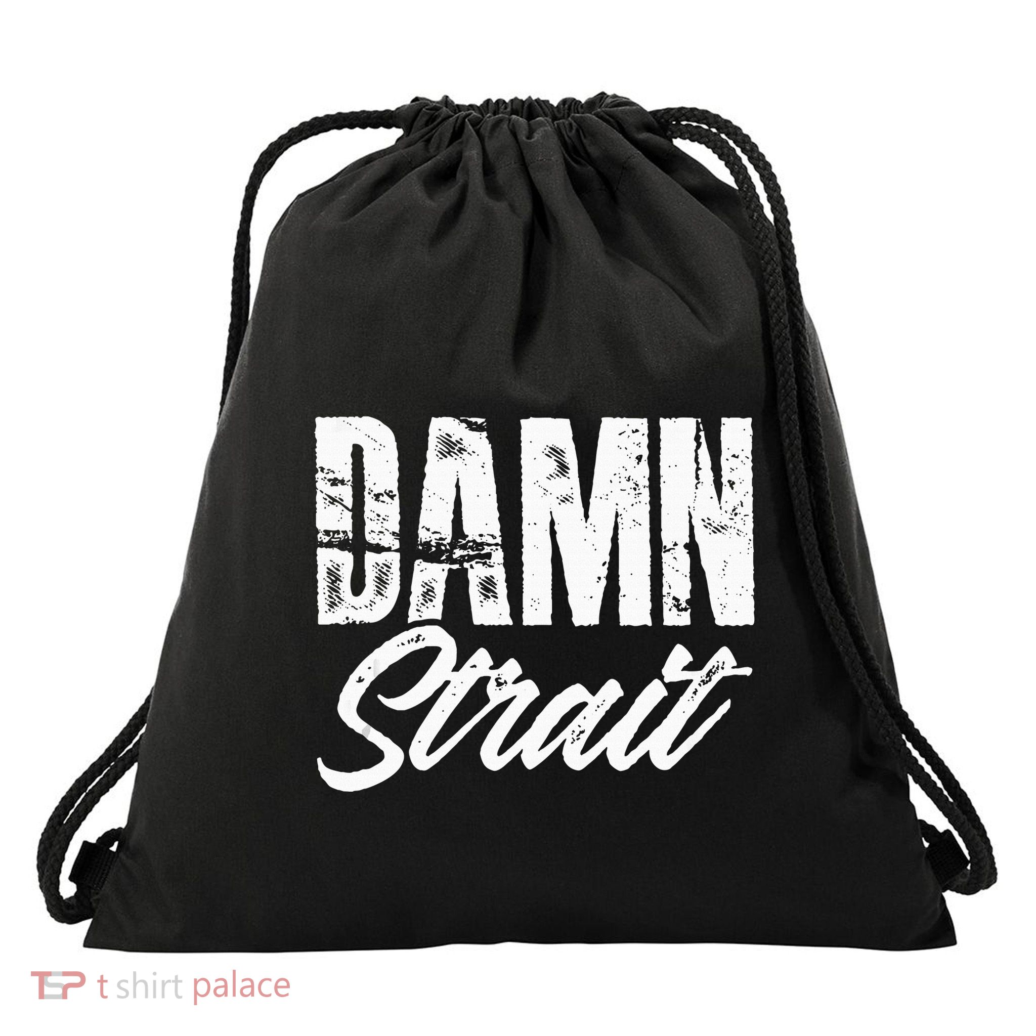 Damn S.T.R.A.I.T Folk Style Western Country Music Drawstring Bag