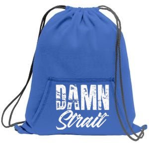 Damn S.T.R.A.I.T Folk Style Western Country Music Sweatshirt Cinch Pack Bag