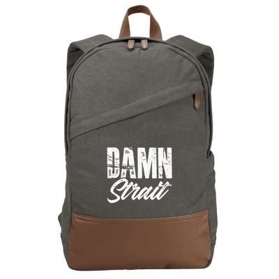 Damn S.T.R.A.I.T Folk Style Western Country Music Cotton Canvas Backpack