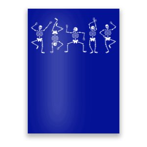 Dancing Skeletons Fun Halloween Pumpkin Spice Witch Graphic Gift Poster