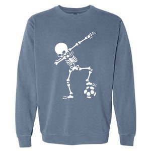 Dabbing Skeleton Football Dab Skeleton Halloween Garment-Dyed Sweatshirt