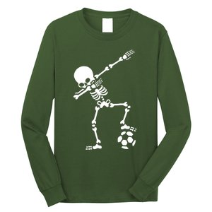 Dabbing Skeleton Football Dab Skeleton Halloween Long Sleeve Shirt