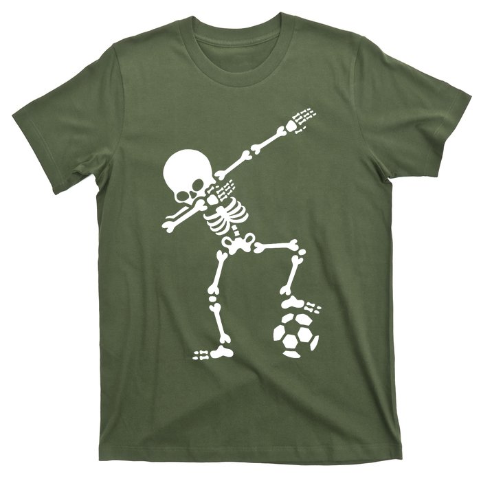 Dabbing Skeleton Football Dab Skeleton Halloween T-Shirt