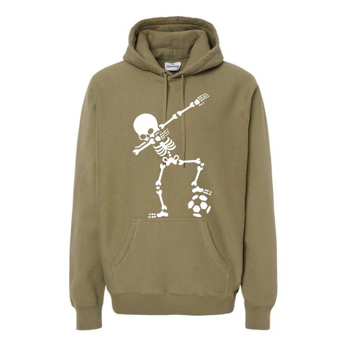 Dabbing Skeleton Football Dab Skeleton Halloween Premium Hoodie