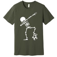 Dabbing Skeleton Football Dab Skeleton Halloween Premium T-Shirt