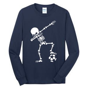 Dabbing Skeleton Football Dab Skeleton Halloween Tall Long Sleeve T-Shirt