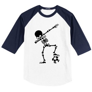 Dabbing Skeleton Football Dab Skeleton Halloween Baseball Sleeve Shirt