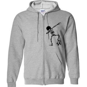 Dabbing Skeleton Football Dab Skeleton Halloween Full Zip Hoodie