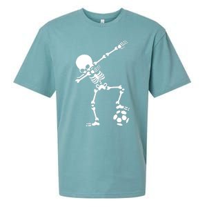 Dabbing Skeleton Football Dab Skeleton Halloween Sueded Cloud Jersey T-Shirt