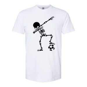 Dabbing Skeleton Football Dab Skeleton Halloween Softstyle CVC T-Shirt