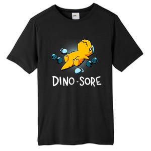 Dino Sore Funny Dinosaur Workout Gym Fitness Lifting Tall Fusion ChromaSoft Performance T-Shirt