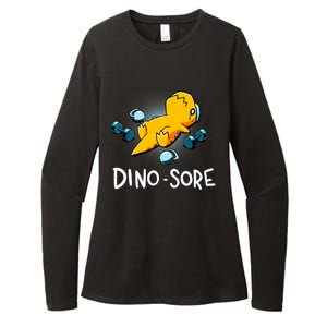 Dino Sore Funny Dinosaur Workout Gym Fitness Lifting Womens CVC Long Sleeve Shirt