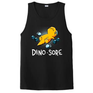 Dino Sore Funny Dinosaur Workout Gym Fitness Lifting PosiCharge Competitor Tank