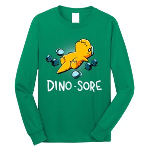 Dino Sore Funny Dinosaur Workout Gym Fitness Lifting Long Sleeve Shirt