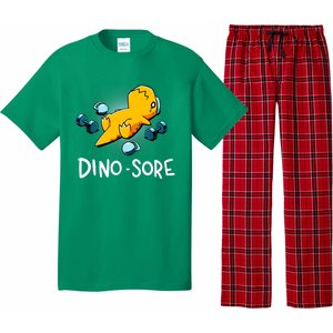 Dino Sore Funny Dinosaur Workout Gym Fitness Lifting Pajama Set