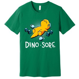 Dino Sore Funny Dinosaur Workout Gym Fitness Lifting Premium T-Shirt