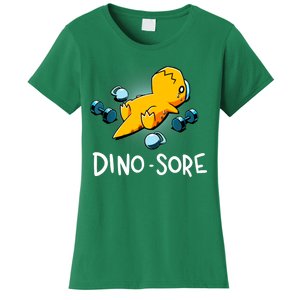 Dino Sore Funny Dinosaur Workout Gym Fitness Lifting Women's T-Shirt