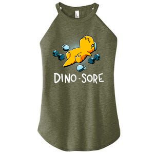 Dino Sore Funny Dinosaur Workout Gym Fitness Lifting Women's Perfect Tri Rocker Tank